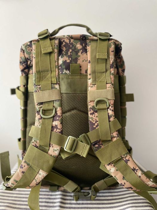 Mochila Táctica Militar Profissional – 45L | Verde Minecraft | NOVO