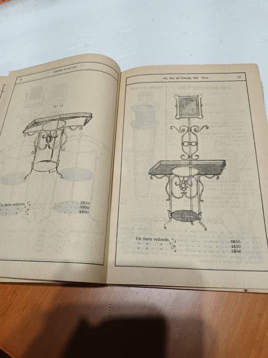Catálogo antigo de mobiliário  datado 1915