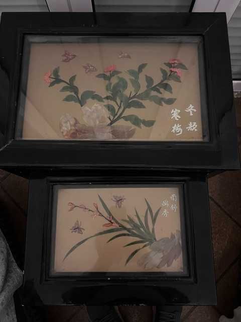 Conjunto de 4 Mesas de Encaixe (mesas ninho) Chinesas, lacadas