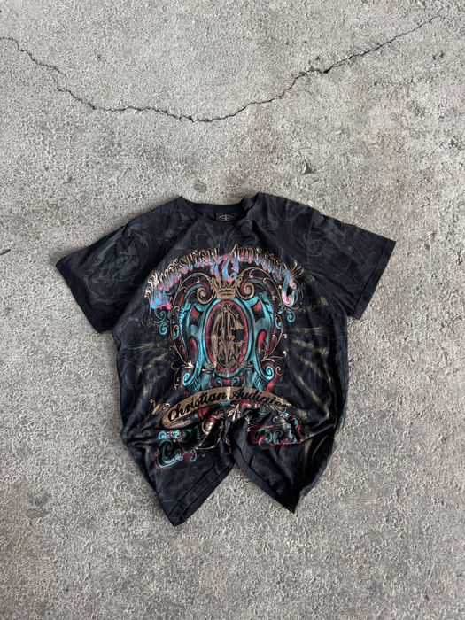 Vintage y2k t-shirts Christian Audigier Ed hardy Affliction Ecko unltd indie sleaze style