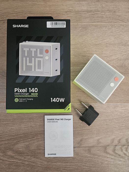 Sharge 100w/140w Pixel, 65w Gan Retrac. зарядні з дисплеєм