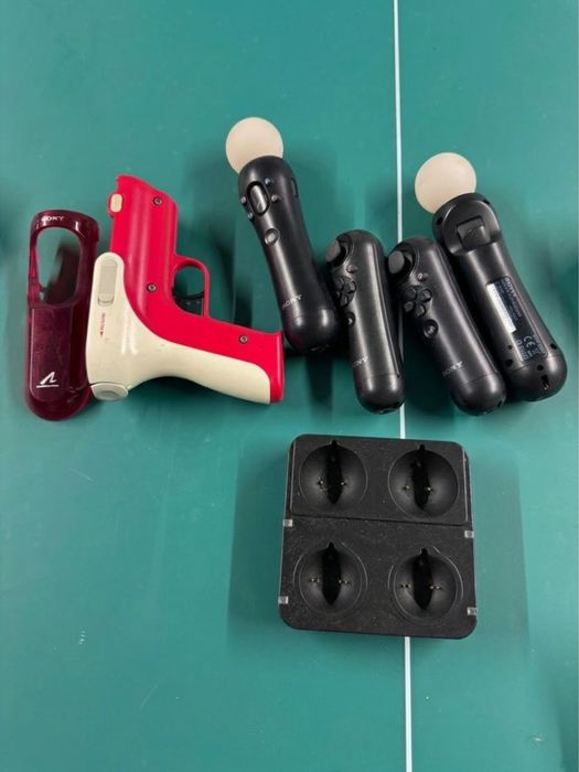 Pack PlayStation Move PS3/PS4 – 4 Comandos + Pistola + Base de Carregamento