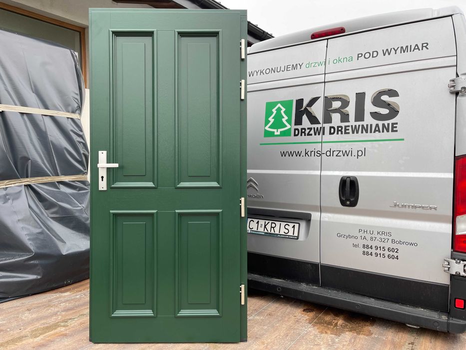 Drzwi zewnętrzne drewniane Amerykańskie NA WYMIAR CAŁA POLSKA I UE