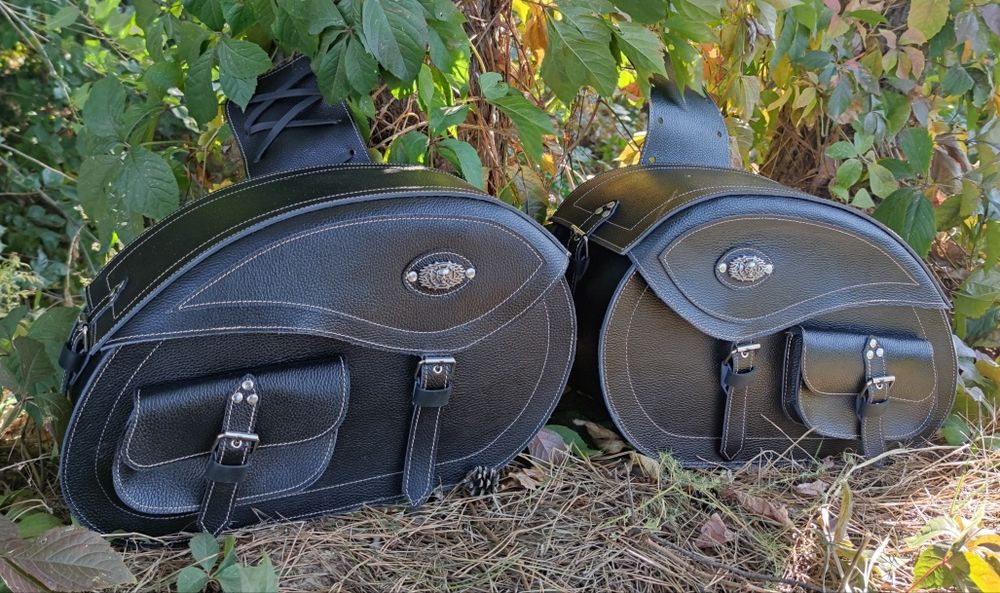 Мото кофри натуральна шкіра  5800грн.