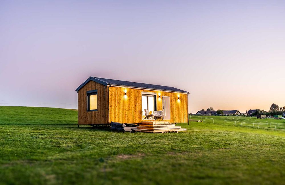 domek mobilny 40m2 nowy na kołach drewniany wyposażony modułowy