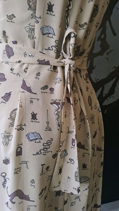 SoFrench M 38 sukienka premium koktajlowa midi bez rękawów beż brąz