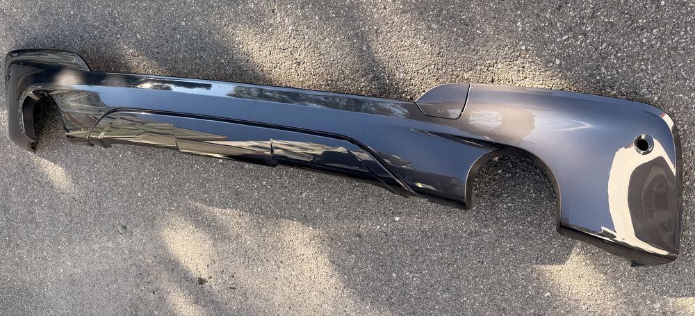 Спойлер (накладка) заднього бамперу BMW X3 G01 51128094860 (під круглі вихлопні) гарний стан