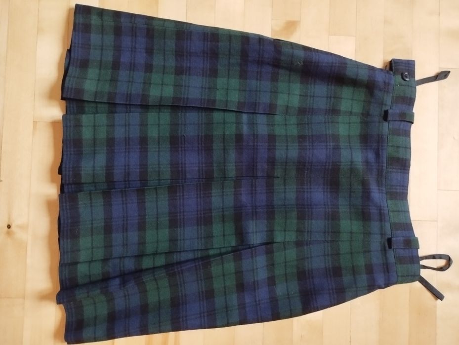 Spódnica szkocka krata 38 100% wełna