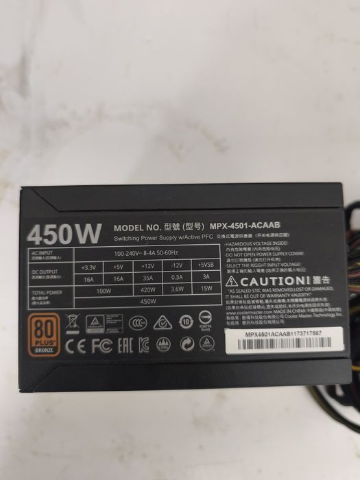 Fonte de Alimentaçao Cooler Master  80 PLUS  MPX-4501