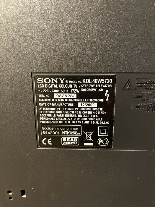 Sony Bravia LCD 42’+ dekoder