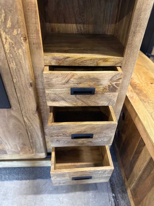 Piekna komoda szafka z serii WORKS drzewo mango loftowy styl F-Vat