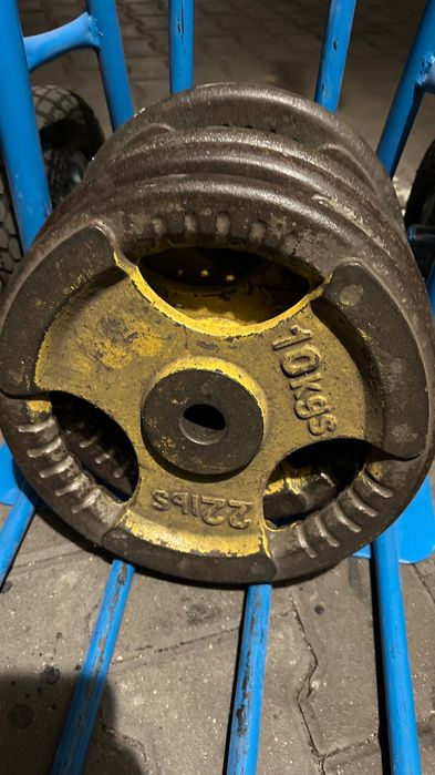 150kg obciążenie żeliwne hantle gryf łamany prosty siłownia