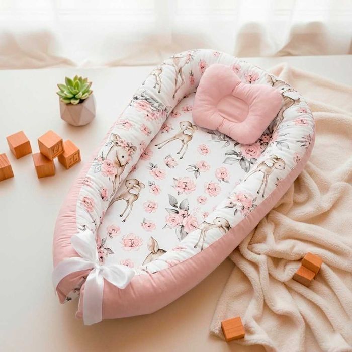 Кокон гніздечко позиціонер бебінест для новонародженого з подушкою