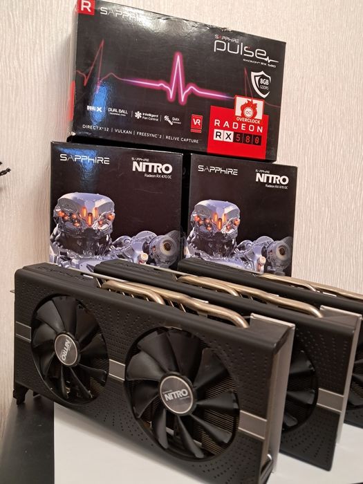 Видеокарта SAPPHIRE RX580 8GB NITRO+ и др.карты