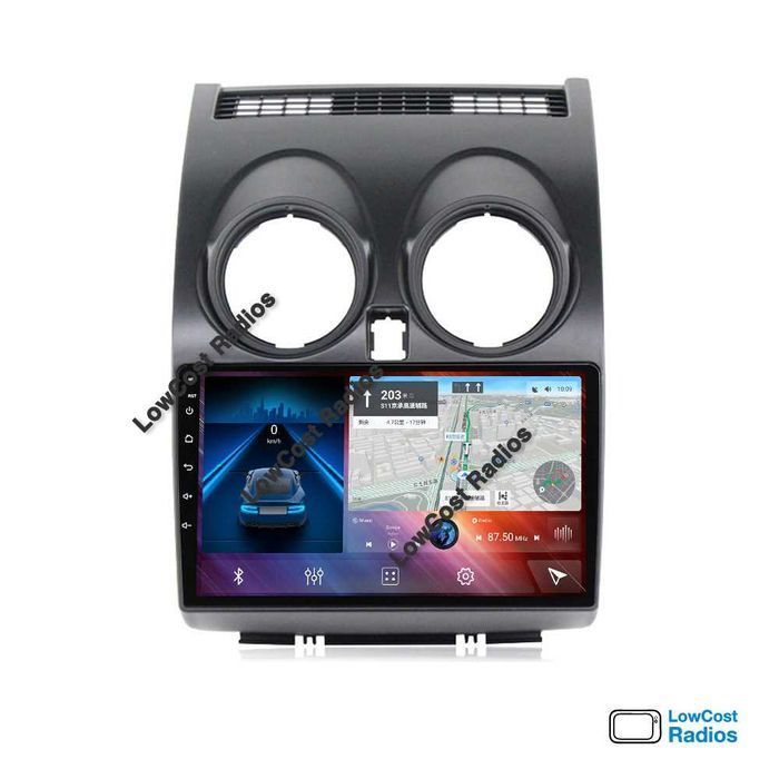 *(NOVO) Rádio 2DIN 9" Nissan QASHQAI J10 (2006 a 2014) • Android 15