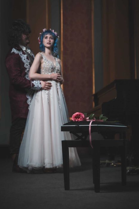 Suknia ślubna ELIZABETH PASSION 4860 Pink rozm. 36 + WELON