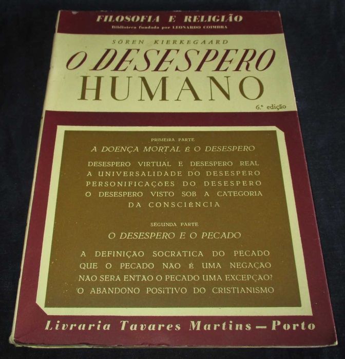 Livro O Desespero Humano Sören Kierkegaard