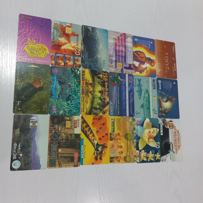 Telecartofilia (cartões telefónicos) vários países Europa + Ásia