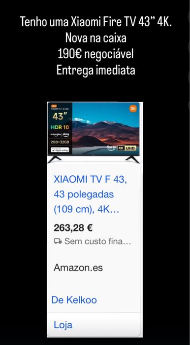 Tv xiaomi 4k 43 polegadas
