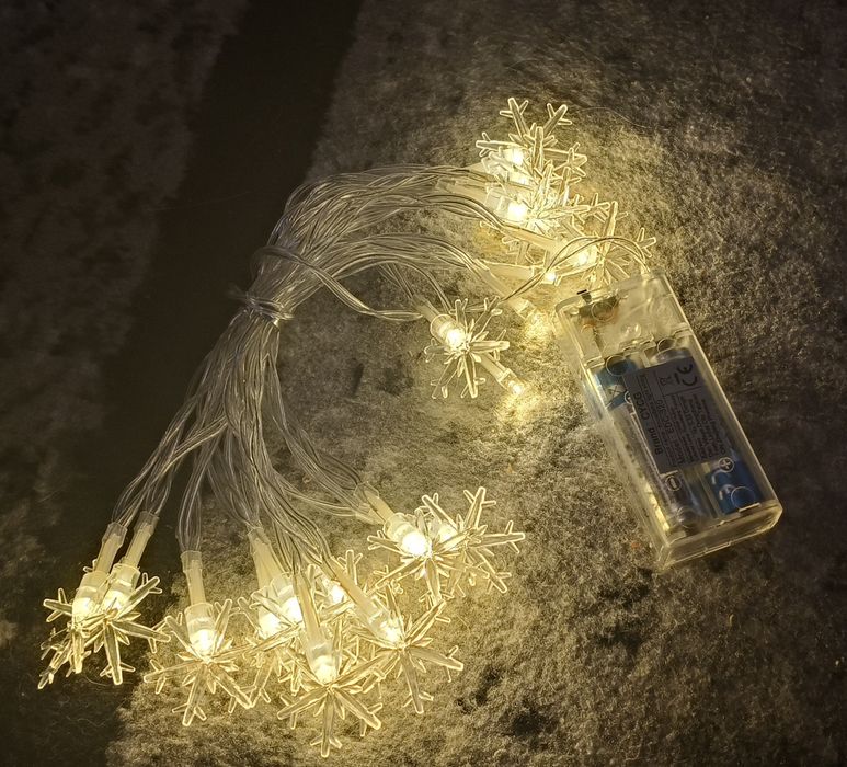 Ozdoby świąteczne lampki pilot LED na okno wiszący łańcuch i gwiazdki