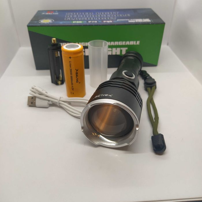 Мощный тактический ручной фонарь Police карманный фонарик ліхтар