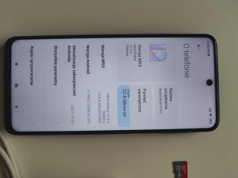 Xiaomi Redmi Note 9 Pro 6 GB / 64 GB 4G (LTE) zielony - stan idealny