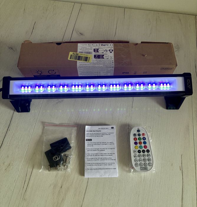 Naświetlacz LED RGB 42W IP66 pilot zdalny sterowanie CLY