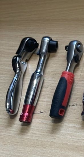 Набор 3шт мікро трещоток 1/4 квадрат та шестигранка якісні підсилені