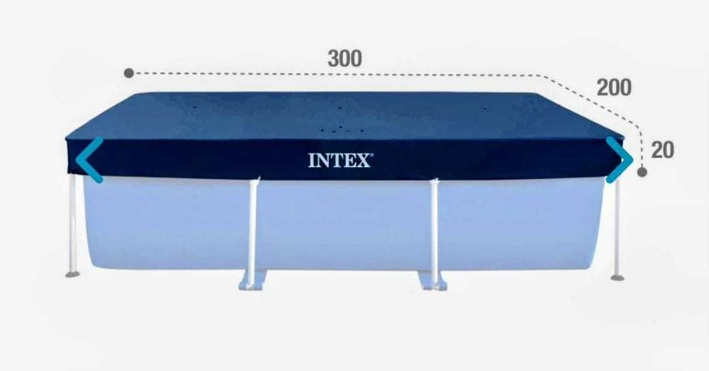 Piscina Intex 300x200x75 c/ Bomba + Capa Sem Uso - Excelente
