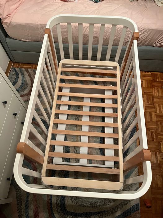 Łóżeczko Veres Monaco białe / 80x60 cm / 120x60cm