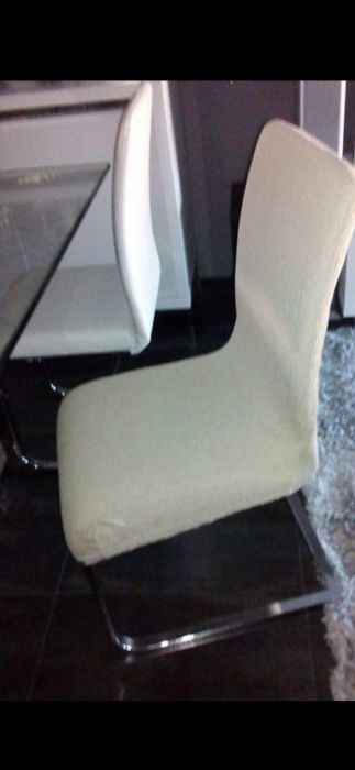 4 cadeiras inox usadas + 4 capas proteção novas
