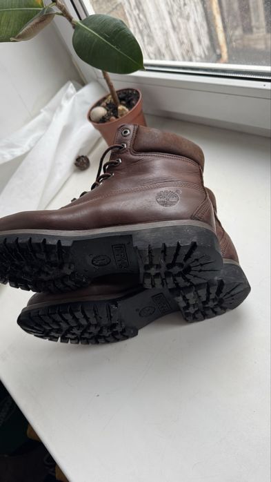 Шкіряні черевики Timberland унісекс коричневі  26 см б/у 42.5 розмір