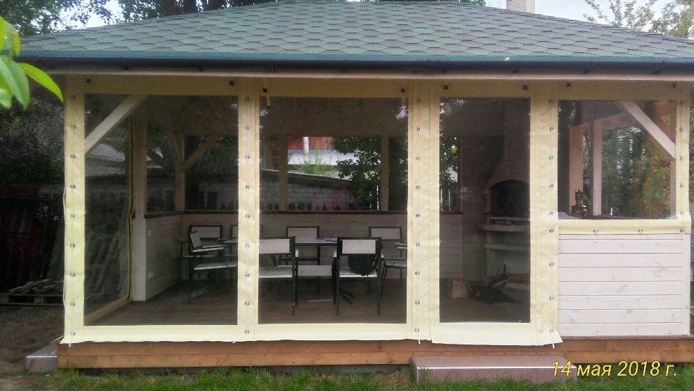 М'які вікна з тканини ПВХ для альтанки, тераси.