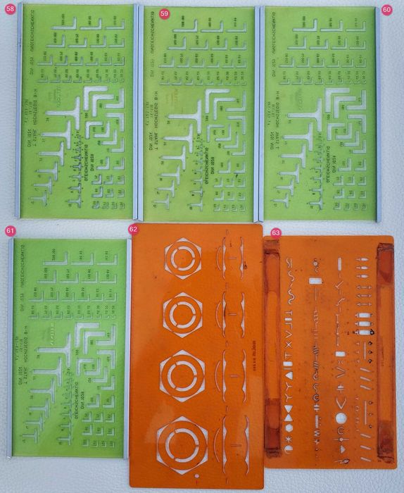 Escantilhões de desenho técnico