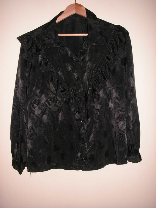 Blusa / Camisa em Seda - Preto