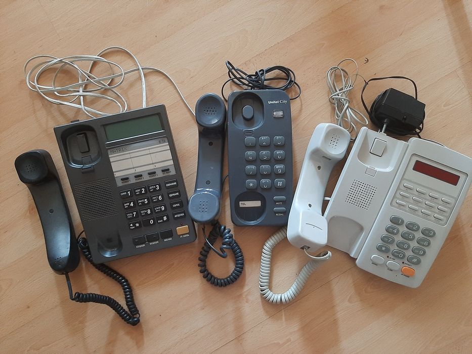 Телефоны стационарные 3 шт. (Matrix M-704; Unitel City Елец; no name)