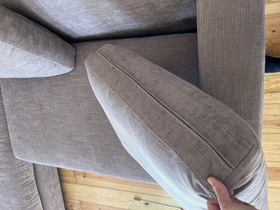 Sofa canto POR ESTREAR com almofadas e capas almofadas extra