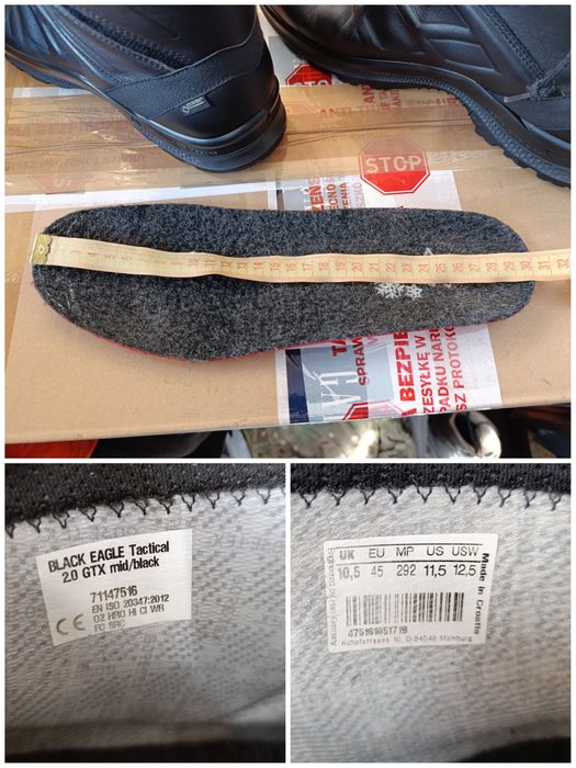 Ботінки Haix Black Eagle Tactical 2.0 GTX  - Black EU.45 UK10.5