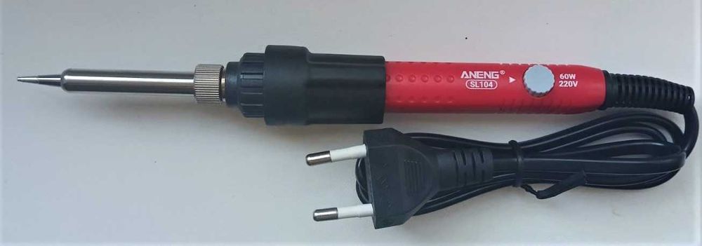 Паяльник 60 Вт, 80 Вт з регулюванням, мідні жала, припій, каніфоль