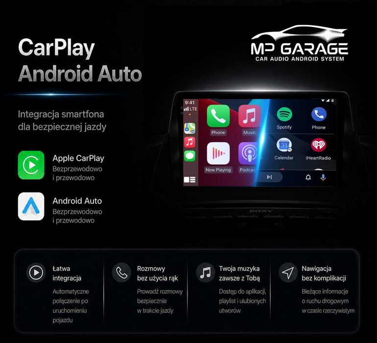 FORD KUGA II /C-MAX II  Nawigacja Android_14 4G CarPlay/AA Qled Montaż Gwarancja