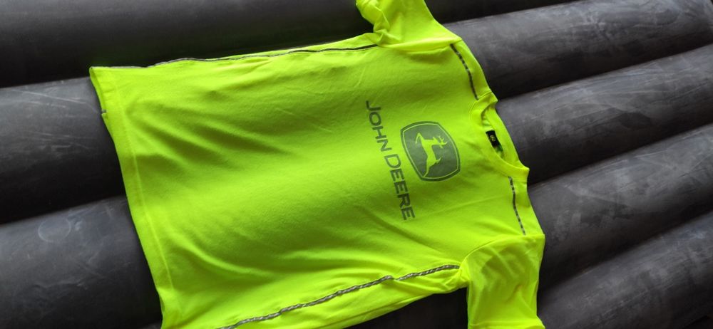 Koszulka męska John Deere t-shirt rozmiar s xs chłopięca neon USA org