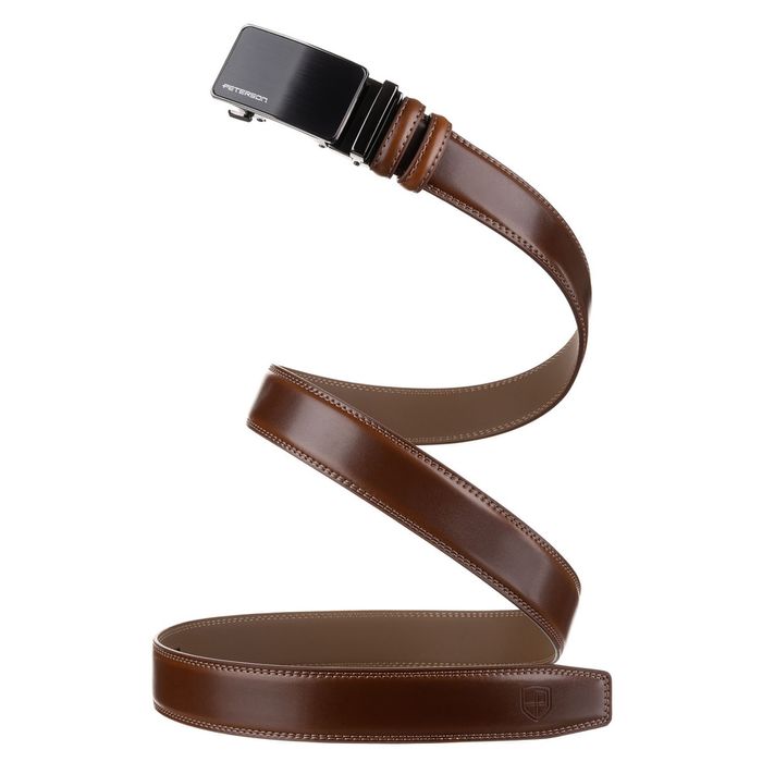 pasek męski z automatyczną klamrą wykonany ze skóry naturalne