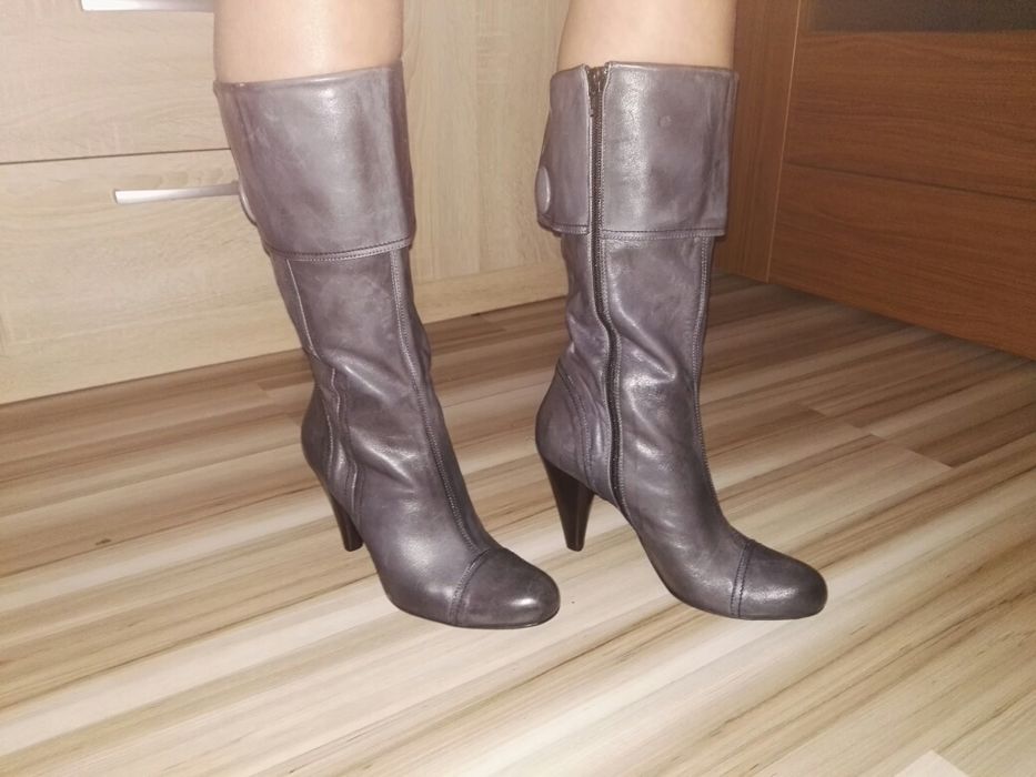 Włoskie Kozaki skóra naturalna studio moda 38