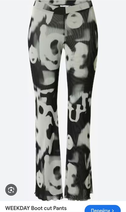 брюки кльош в сіточку Weekday