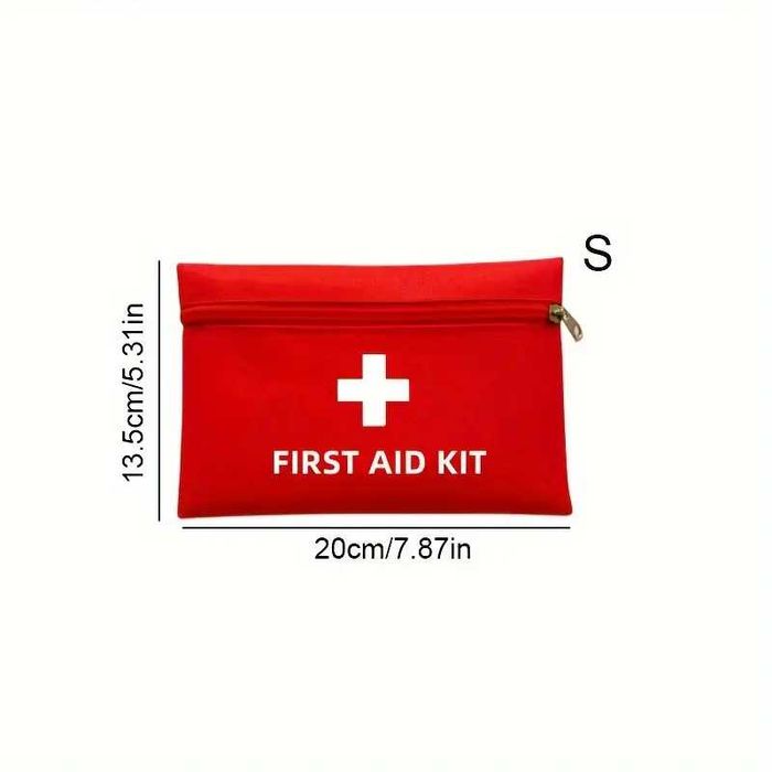 Аптечка косметичка для ліків, одне відділення, червона, 20х13,5 см