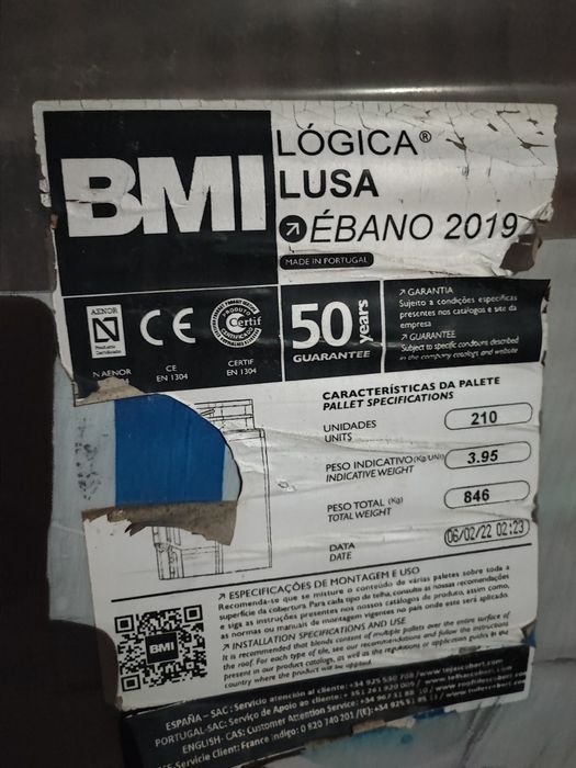 Telha Lusa Ébano Preta