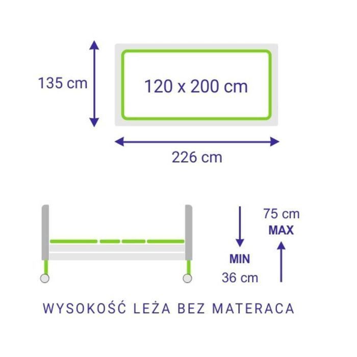 NOWE Łóżko bariatryczne Bariatric LUX DOSTAWA Z MONTAŻEM