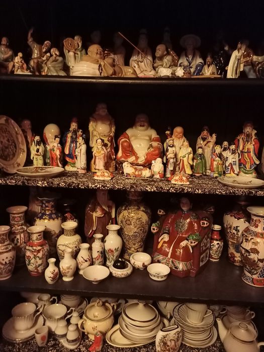 Chińskie Japońskie figurki ceramiczne