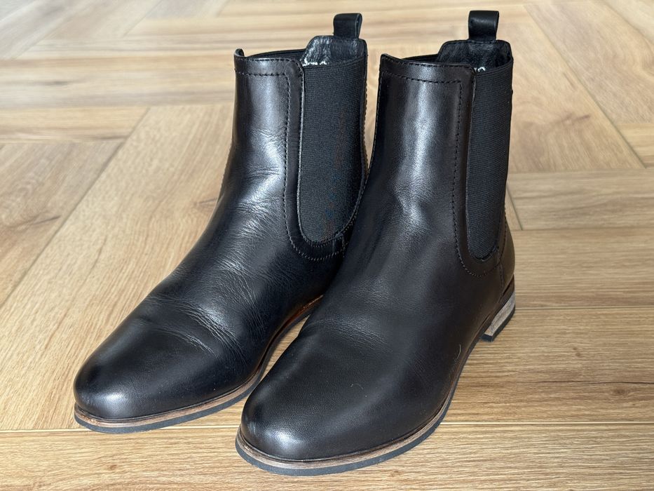 Wojas czarne botki damskie buty wsuwane obuwie rozmiar 36