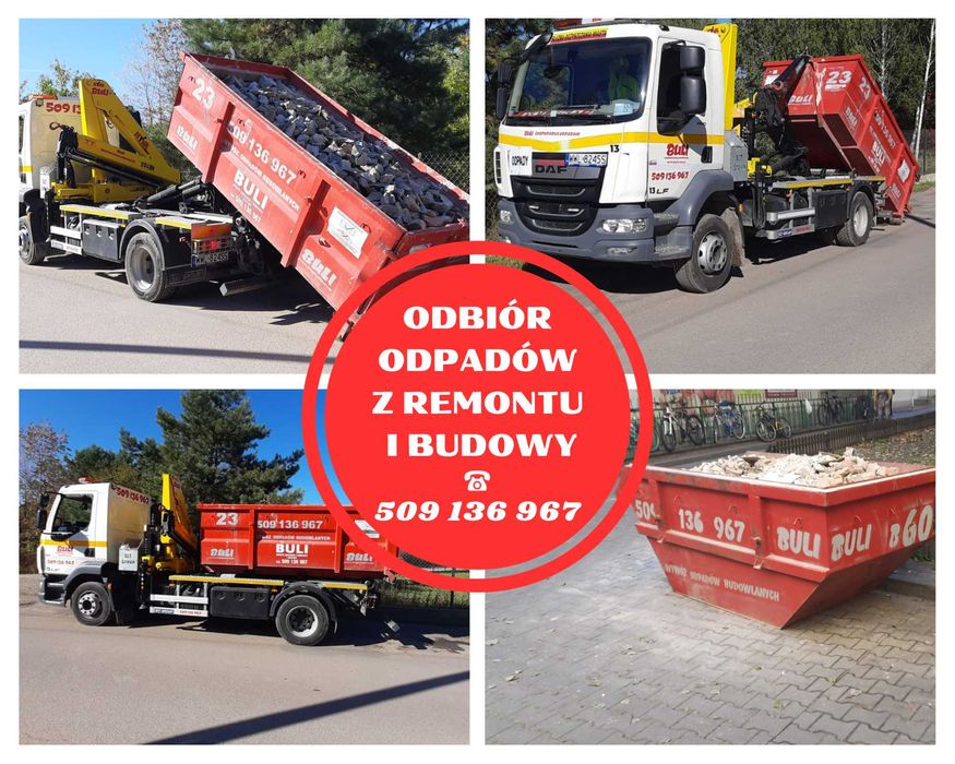 Wywóz Śmieci Gruzu Odpadów Kontenery Worki BIGBAG Grodzisk Mazowiecki